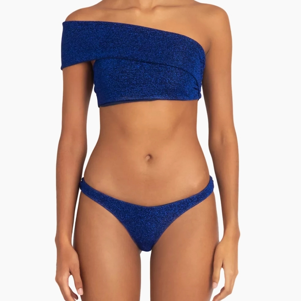 NWT Baobab 3 Piece Set Goa Bikini W/ Mia Pareo Navy Sparkle - Picture 2 of 14